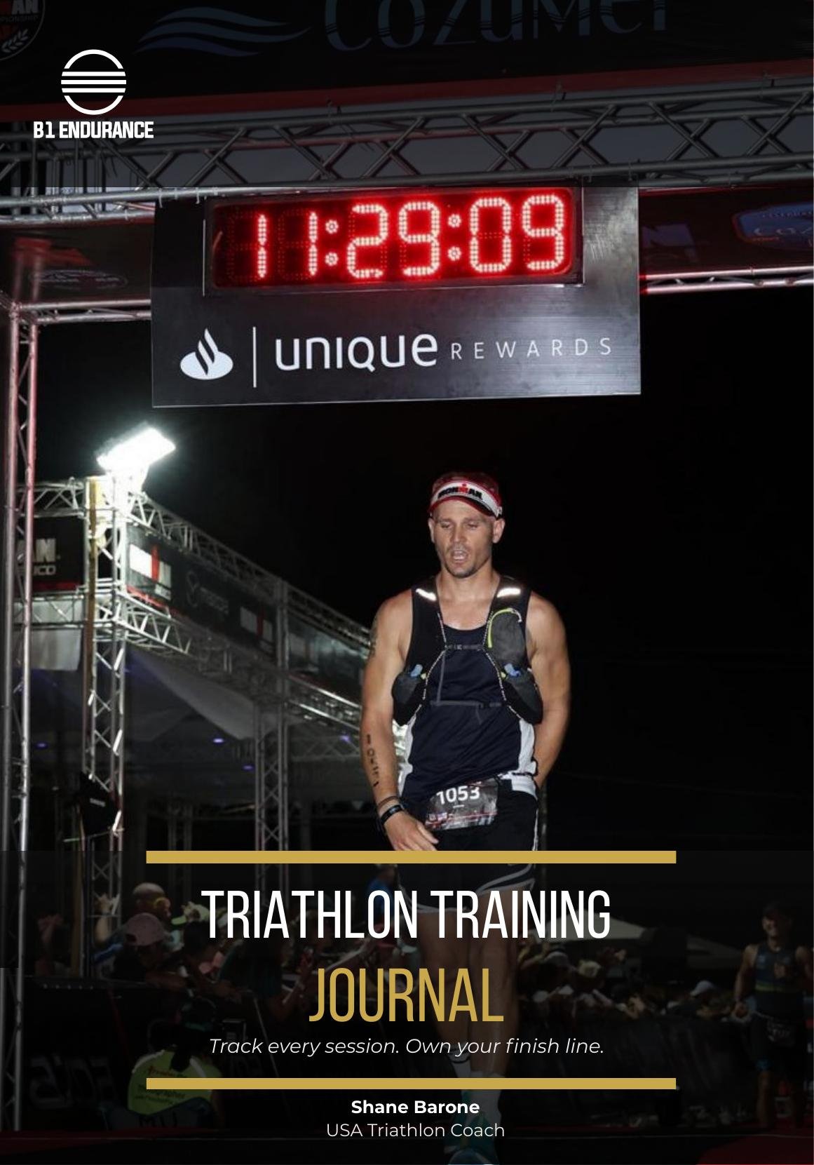 Triathlon Training Journal Cover
